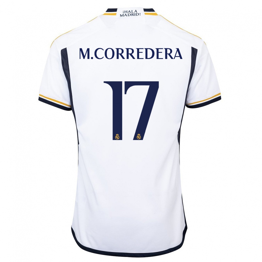 Kandiny Uomo Maglia Marta Corredera #17 Bianco Kit Gara Home 2023/24 Maglietta