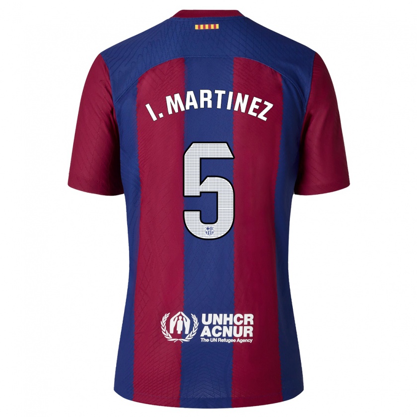 Kandiny Hombre Camiseta Iñigo Martínez #5 Rojo Azul 1ª Equipación 2023/24 La Camisa