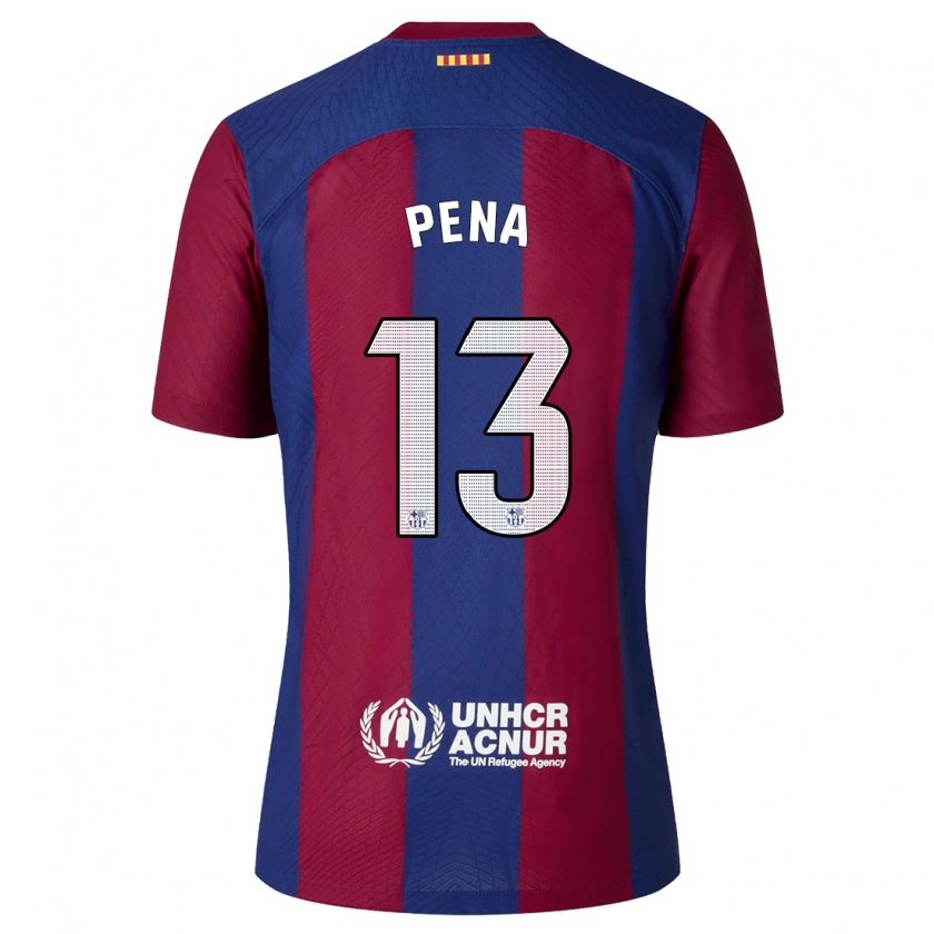 Kandiny Hombre Camiseta Iñaki Peña #13 Rojo Azul 1ª Equipación 2023/24 La Camisa