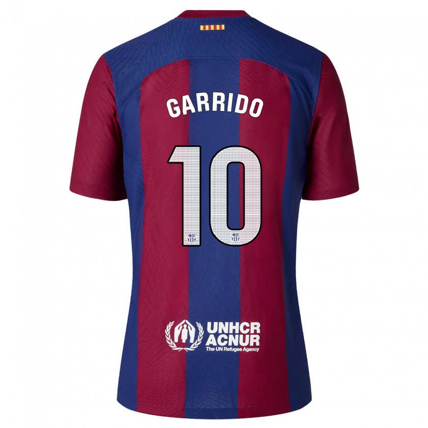 Kandiny Hombre Camiseta Aleix Garrido #10 Rojo Azul 1ª Equipación 2023/24 La Camisa