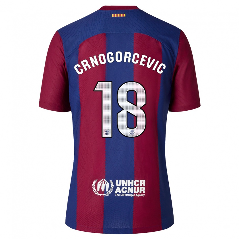 Kandiny Hombre Camiseta Ana-Maria Crnogorcevic #18 Rojo Azul 1ª Equipación 2023/24 La Camisa