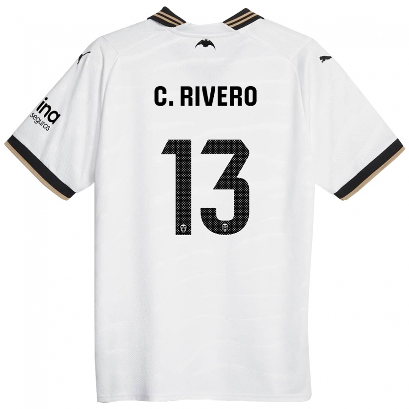 Kandiny Heren Cristian Rivero #13 Wit Thuisshirt Thuistenue 2023/24 T-Shirt België