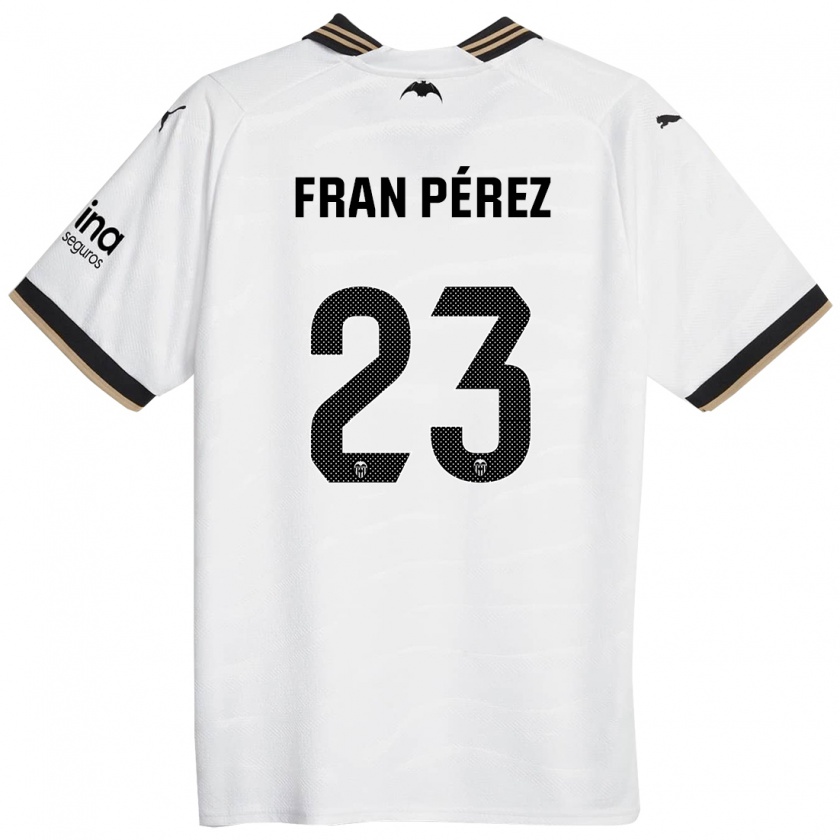 Kandiny Uomo Maglia Fran Pérez #23 Bianco Kit Gara Home 2023/24 Maglietta