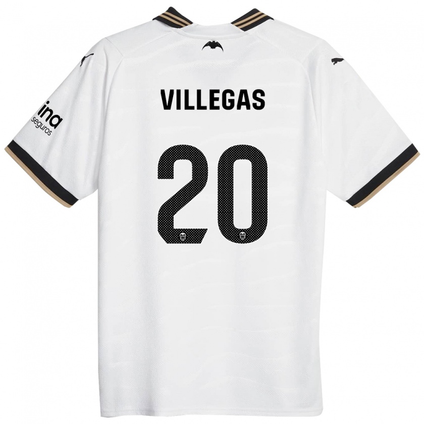 Kandiny Uomo Maglia Noelia Villegas #20 Bianco Kit Gara Home 2023/24 Maglietta