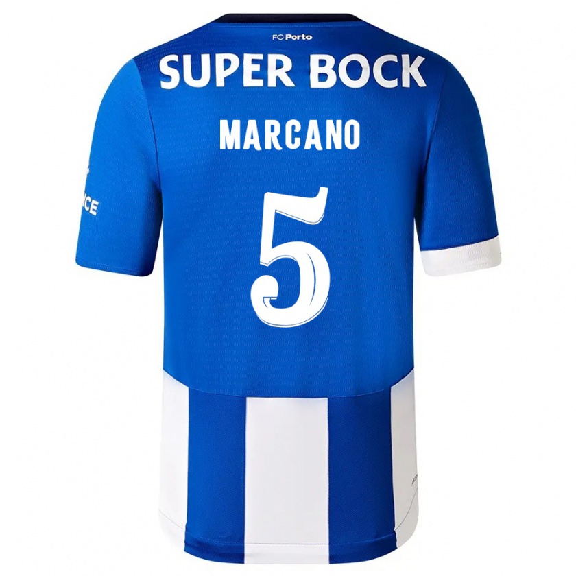 Kandiny Herren Iván Marcano #5 Blau Weiss Heimtrikot Trikot 2023/24 T-Shirt Österreich