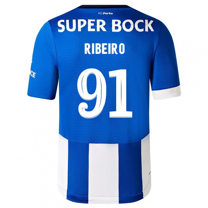 Kandiny Herren Gonçalo Ribeiro #91 Blau Weiss Heimtrikot Trikot 2023/24 T-Shirt Österreich