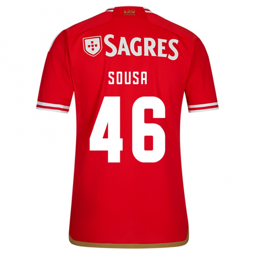 Kandiny Hombre Camiseta Gerson Sousa #46 Rojo 1ª Equipación 2023/24 La Camisa