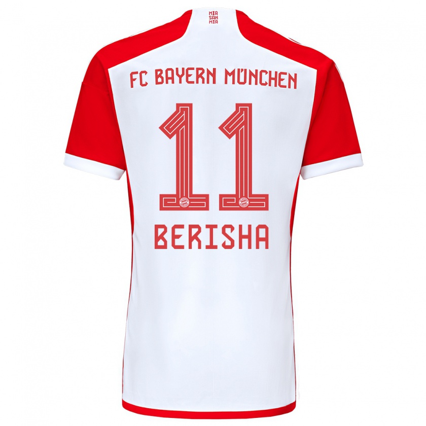 Kandiny Heren Dion Berisha #11 Rood Wit Thuisshirt Thuistenue 2023/24 T-Shirt België