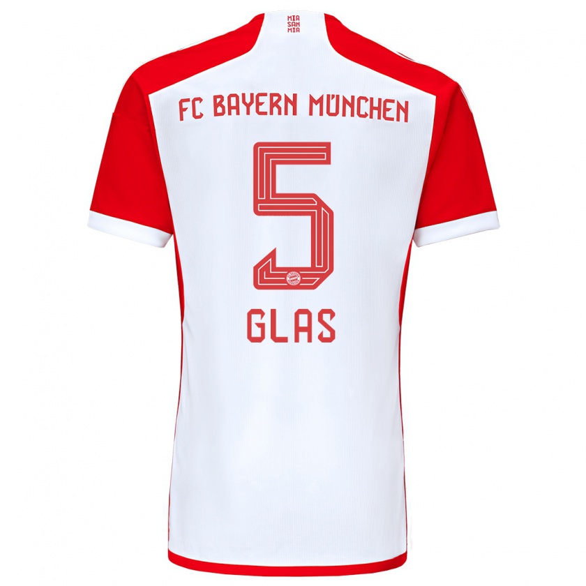 Kandiny Hombre Camiseta Hanna Glas #5 Rojo Blanco 1ª Equipación 2023/24 La Camisa