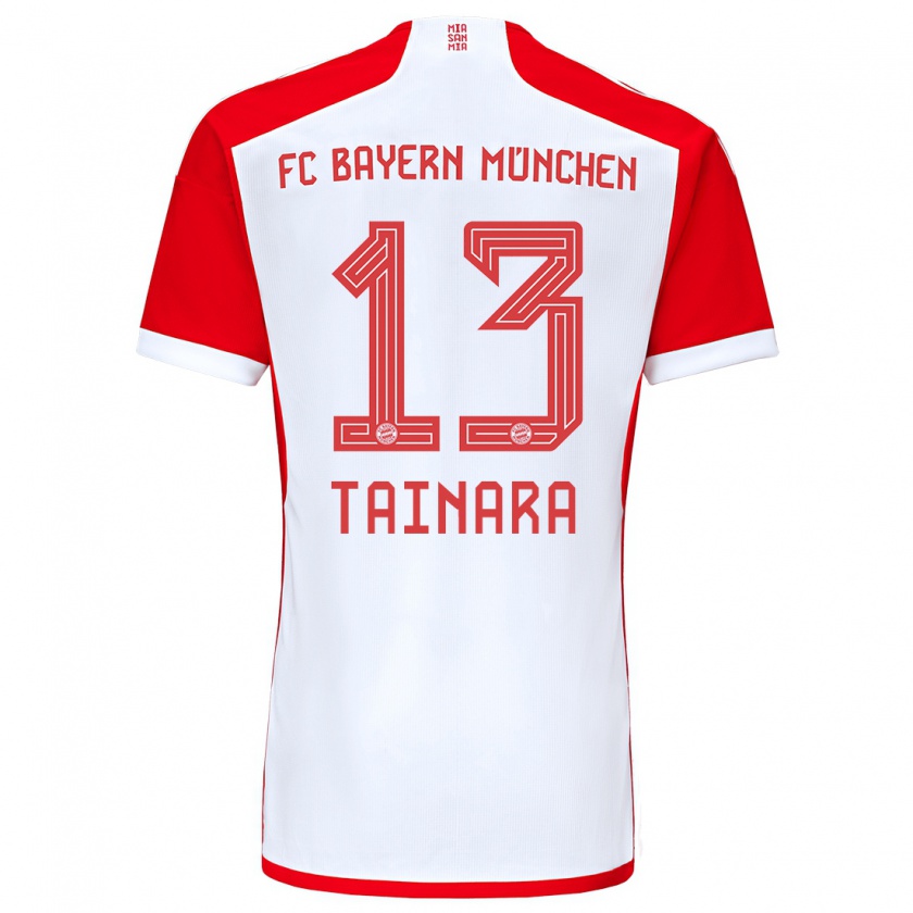 Kandiny Hombre Camiseta Tainara #13 Rojo Blanco 1ª Equipación 2023/24 La Camisa