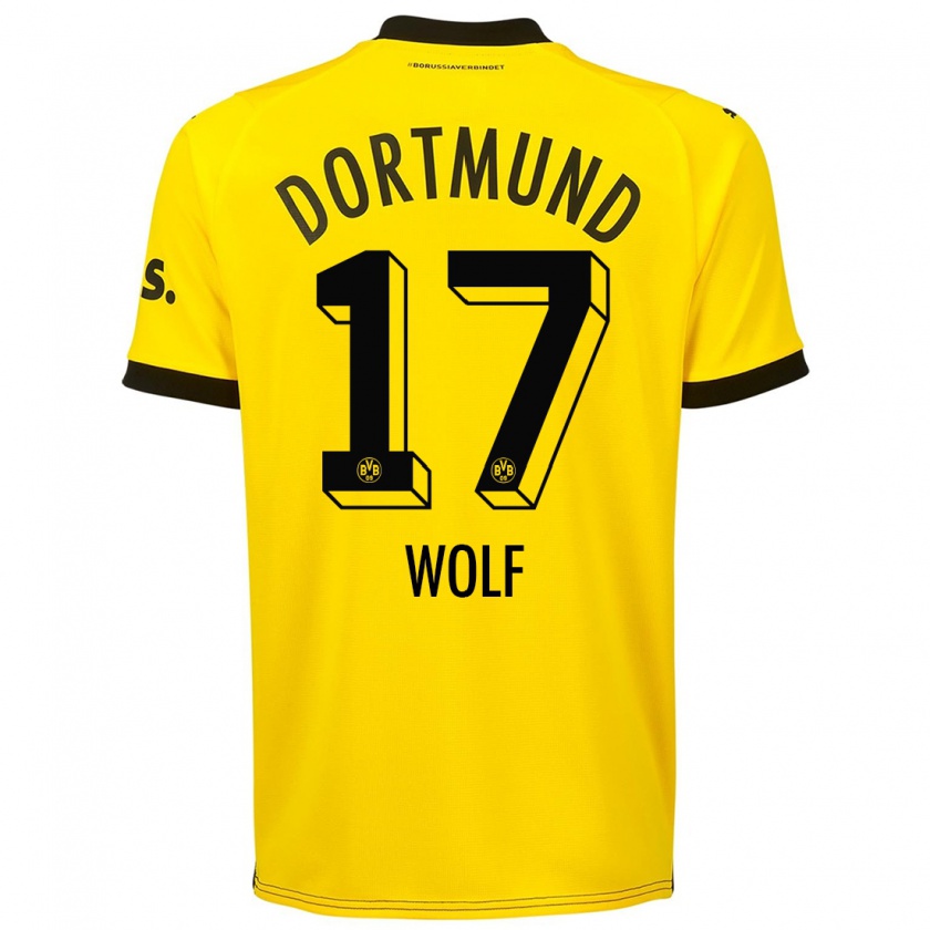 Kandiny Hombre Camiseta Marius Wolf #17 Amarillo 1ª Equipación 2023/24 La Camisa