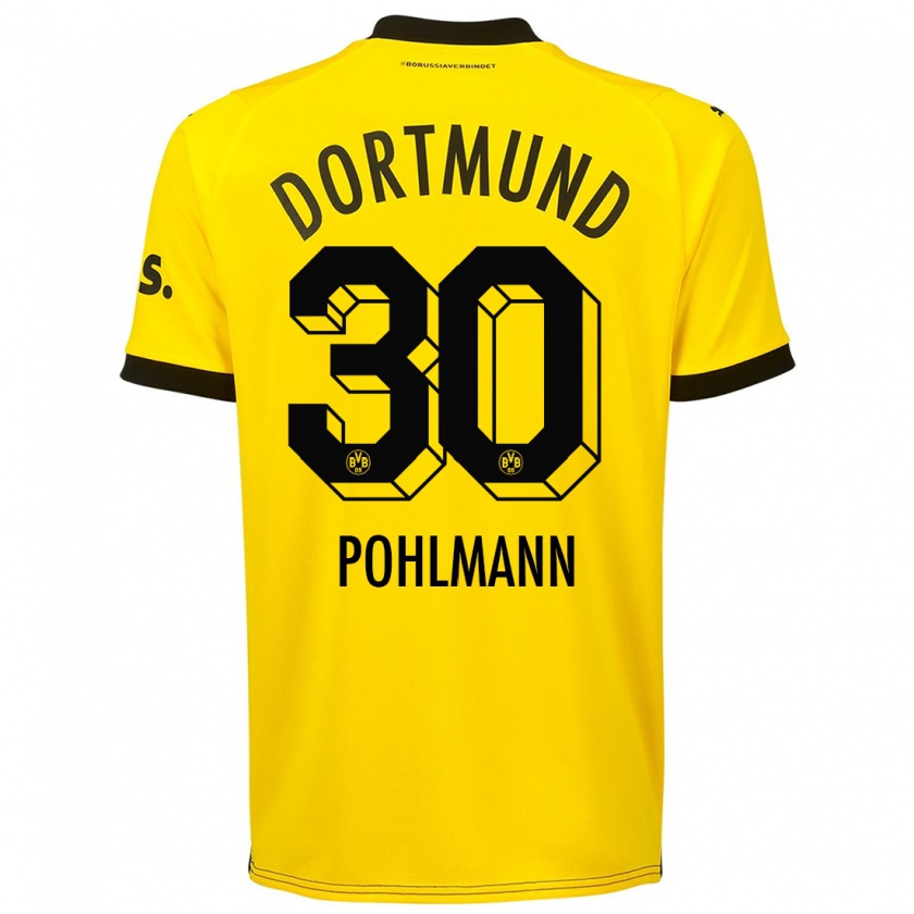 Kandiny Uomo Maglia Ole Pohlmann #30 Giallo Kit Gara Home 2023/24 Maglietta