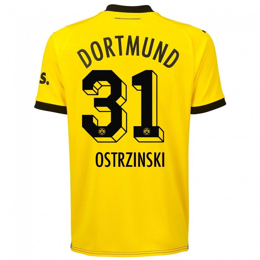 Kandiny Hombre Camiseta Silas Ostrzinski #31 Amarillo 1ª Equipación 2023/24 La Camisa