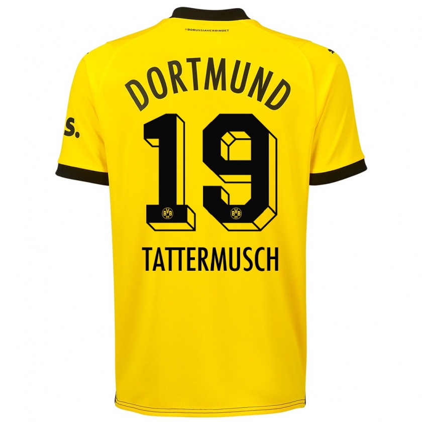 Kandiny Uomo Maglia Ted Tattermusch #19 Giallo Kit Gara Home 2023/24 Maglietta