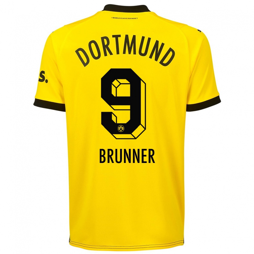 Kandiny Hombre Camiseta Paris Brunner #9 Amarillo 1ª Equipación 2023/24 La Camisa