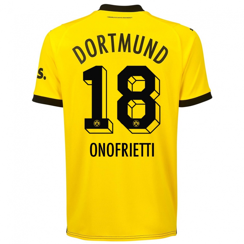 Kandiny Herren Vincenzo Onofrietti #18 Gelb Heimtrikot Trikot 2023/24 T-Shirt Österreich