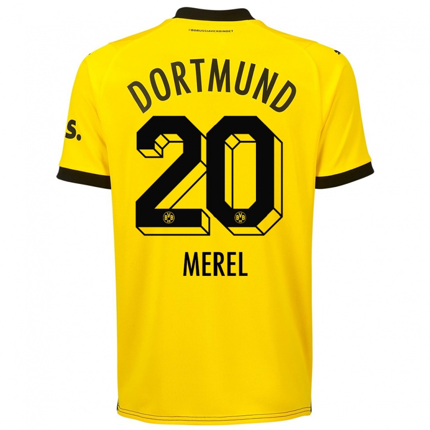 Kandiny Uomo Maglia Freriks Merel #20 Giallo Kit Gara Home 2023/24 Maglietta