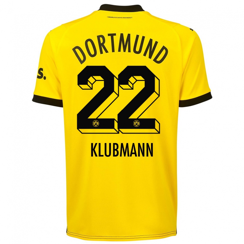 Kandiny Hombre Camiseta Leon Klubmann #22 Amarillo 1ª Equipación 2023/24 La Camisa