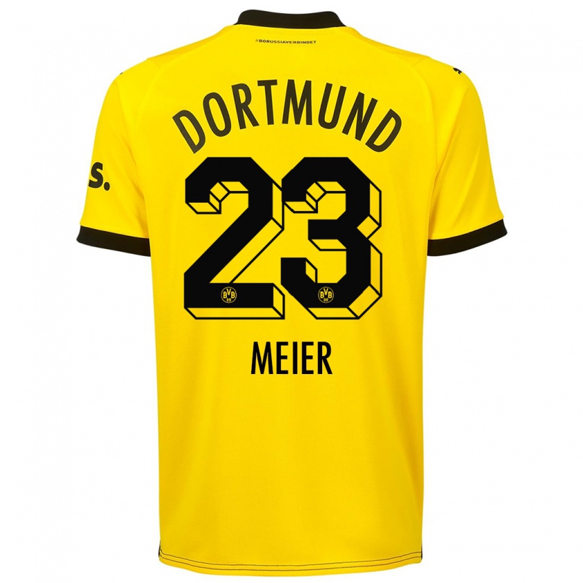 Kandiny Uomo Maglia Maximilian Meier #23 Giallo Kit Gara Home 2023/24 Maglietta