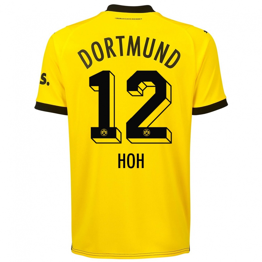 Kandiny Uomo Maglia Hendrik Hoh #12 Giallo Kit Gara Home 2023/24 Maglietta