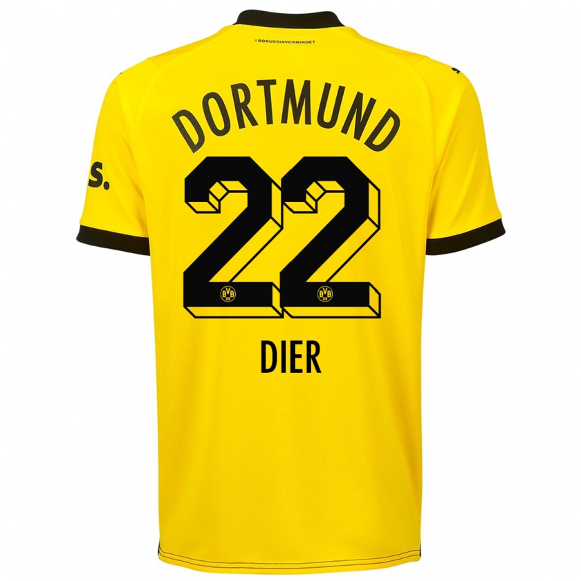 Kandiny Hombre Camiseta Henrik Dier #22 Amarillo 1ª Equipación 2023/24 La Camisa