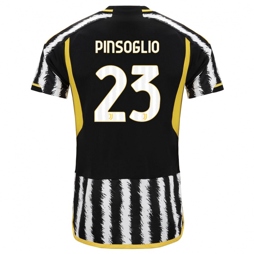 Kandiny Uomo Maglia Carlo Pinsoglio #23 Nero Bianco Kit Gara Home 2023/24 Maglietta