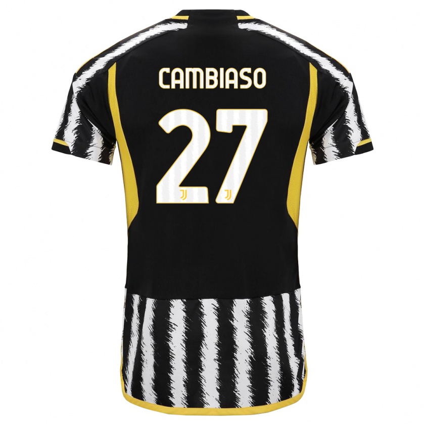 Kandiny Heren Andrea Cambiaso #27 Zwart Wit Thuisshirt Thuistenue 2023/24 T-Shirt België