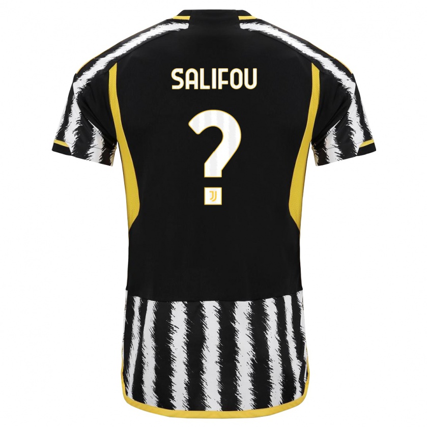 Kandiny Uomo Maglia Dikeni Salifou #0 Nero Bianco Kit Gara Home 2023/24 Maglietta