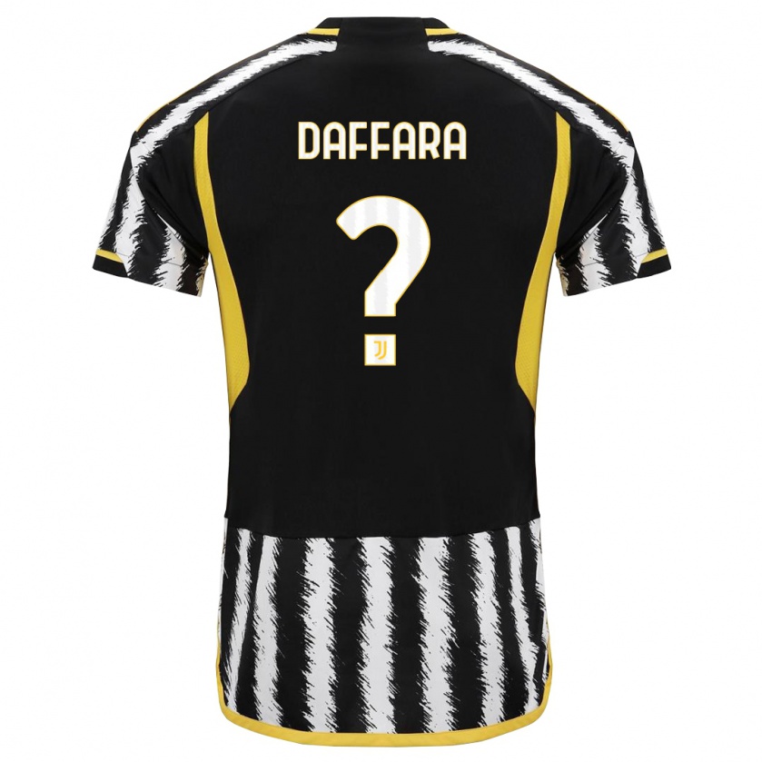 Kandiny Uomo Maglia Giovanni Daffara #0 Nero Bianco Kit Gara Home 2023/24 Maglietta