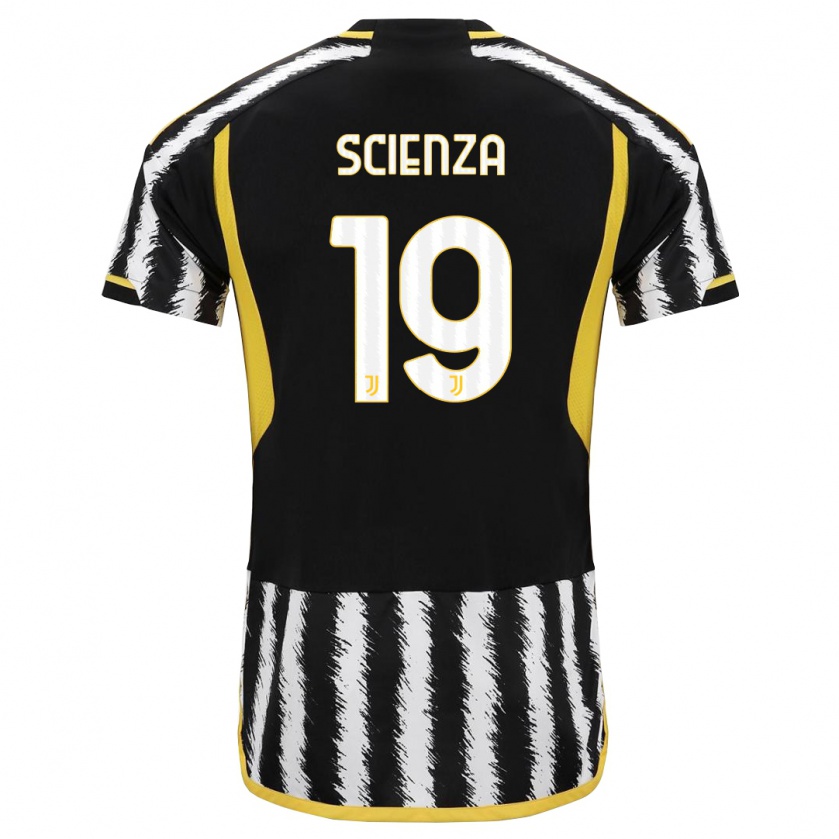 Kandiny Herren Michele Scienza #19 Schwarz-Weiss Heimtrikot Trikot 2023/24 T-Shirt Österreich