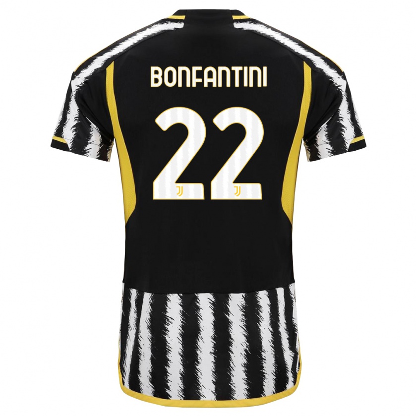 Kandiny Hombre Camiseta Agnese Bonfantini #22 Blanco Negro 1ª Equipación 2023/24 La Camisa