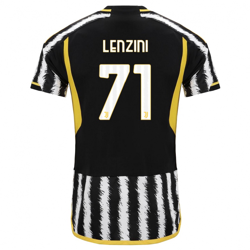 Kandiny Hombre Camiseta Martina Lenzini #71 Blanco Negro 1ª Equipación 2023/24 La Camisa