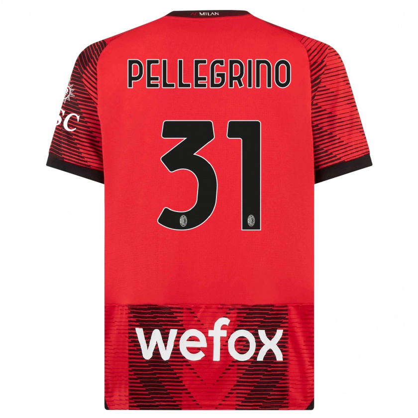 Kandiny Heren Marco Pellegrino #31 Rood Zwart Thuisshirt Thuistenue 2023/24 T-Shirt België