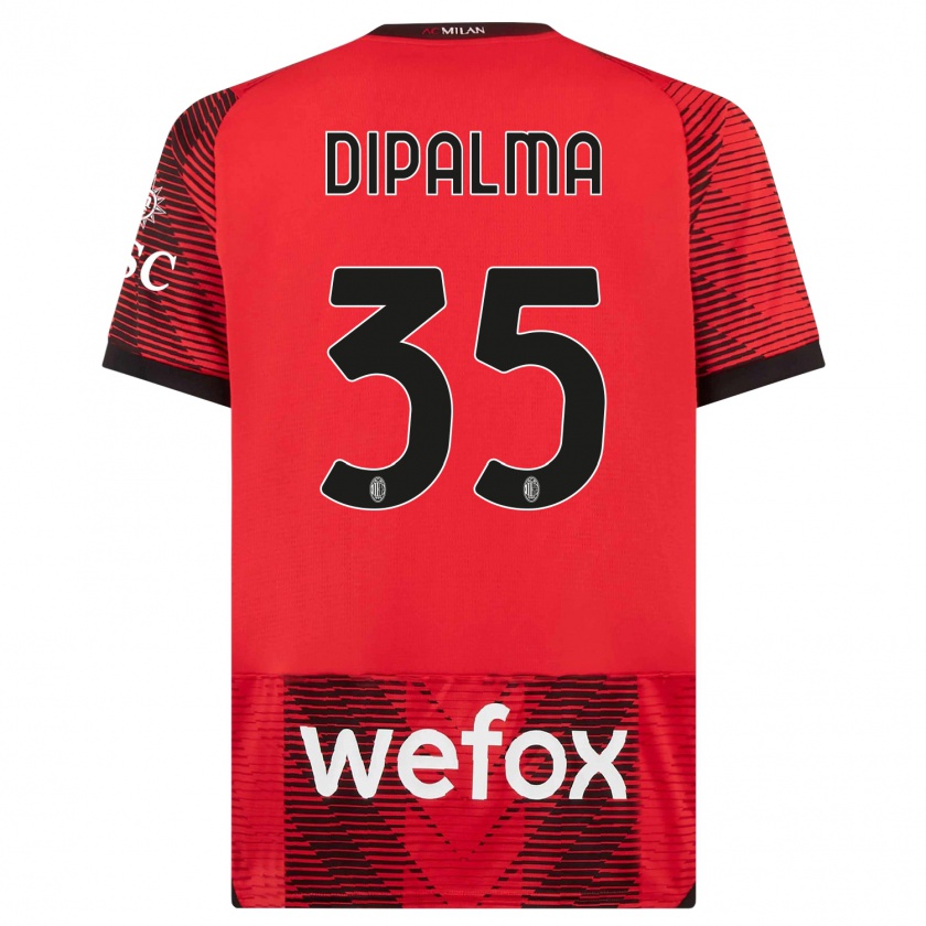 Kandiny Hombre Camiseta Matteo Dipalma #35 Negro Rojo 1ª Equipación 2023/24 La Camisa