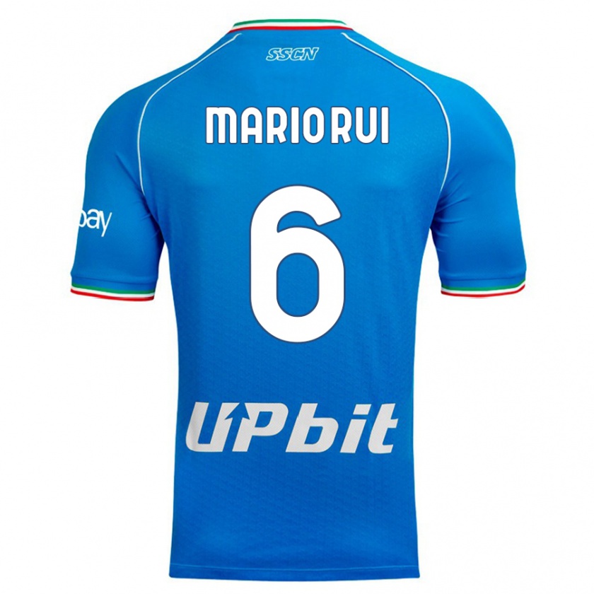 Kandiny Uomo Maglia Mário Rui #6 Cielo Blu Kit Gara Home 2023/24 Maglietta