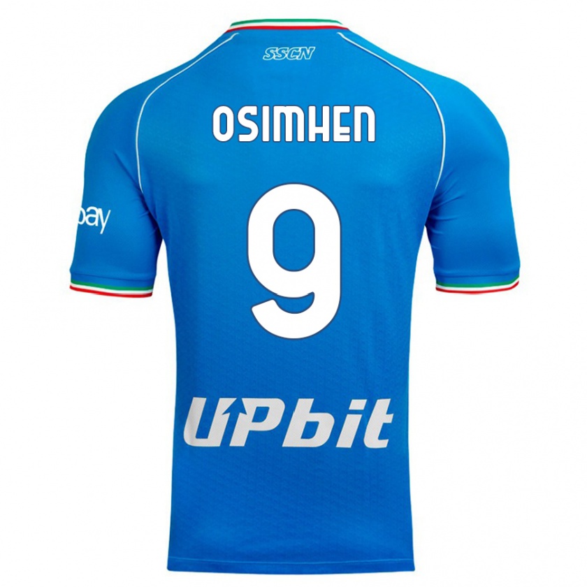 Kandiny Herren Victor Osimhen #9 Himmelblau Heimtrikot Trikot 2023/24 T-Shirt Österreich