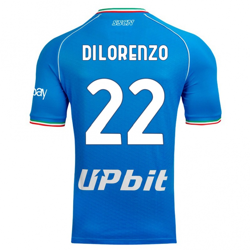 Kandiny Heren Giovanni Di Lorenzo #22 Hemelsblauw Thuisshirt Thuistenue 2023/24 T-Shirt België