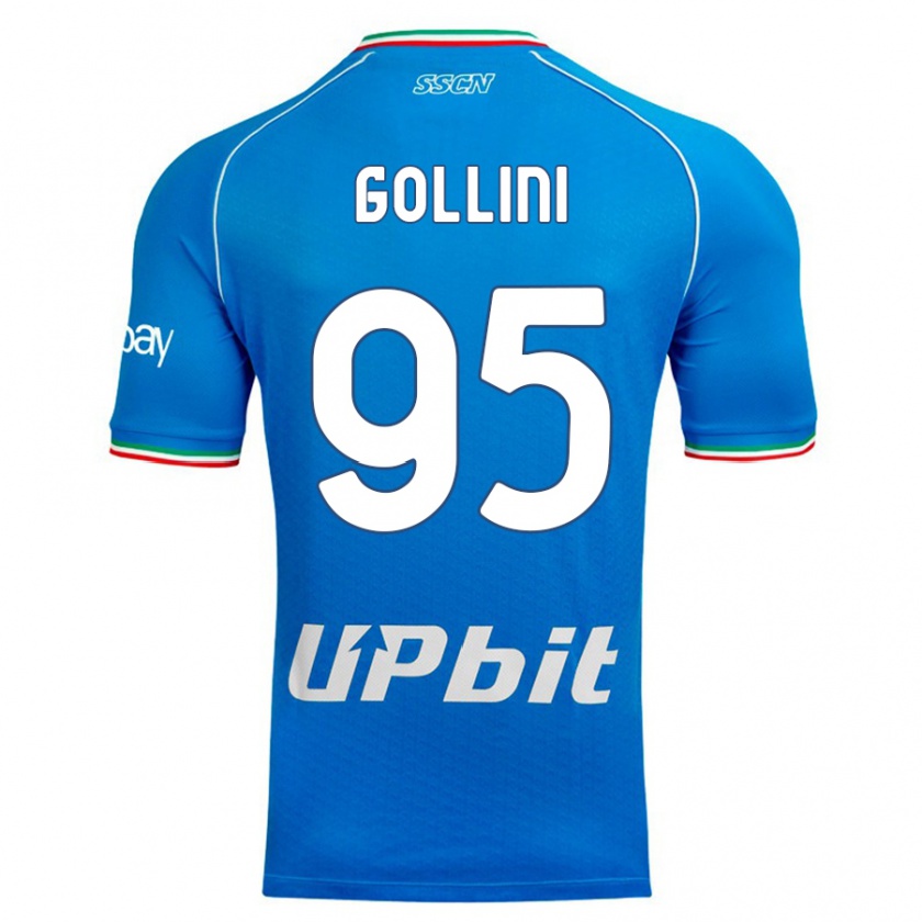 Kandiny Uomo Maglia Pierluigi Gollini #95 Cielo Blu Kit Gara Home 2023/24 Maglietta