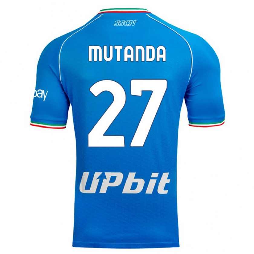 Kandiny Uomo Maglia Noah Mutanda #27 Cielo Blu Kit Gara Home 2023/24 Maglietta