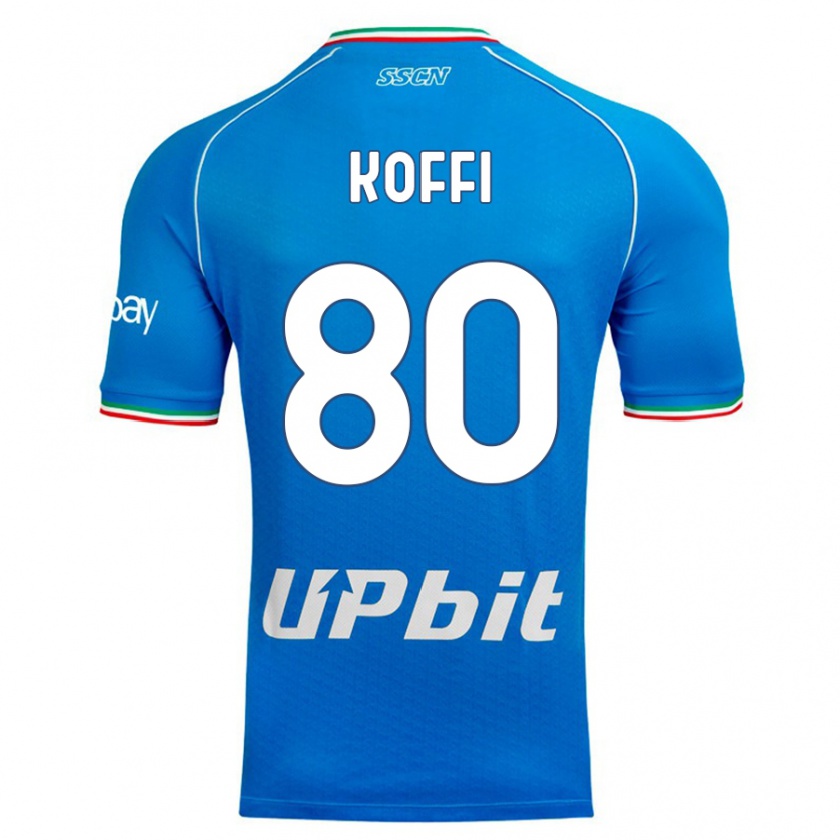 Kandiny Uomo Maglia Cedrick Koffi #80 Cielo Blu Kit Gara Home 2023/24 Maglietta