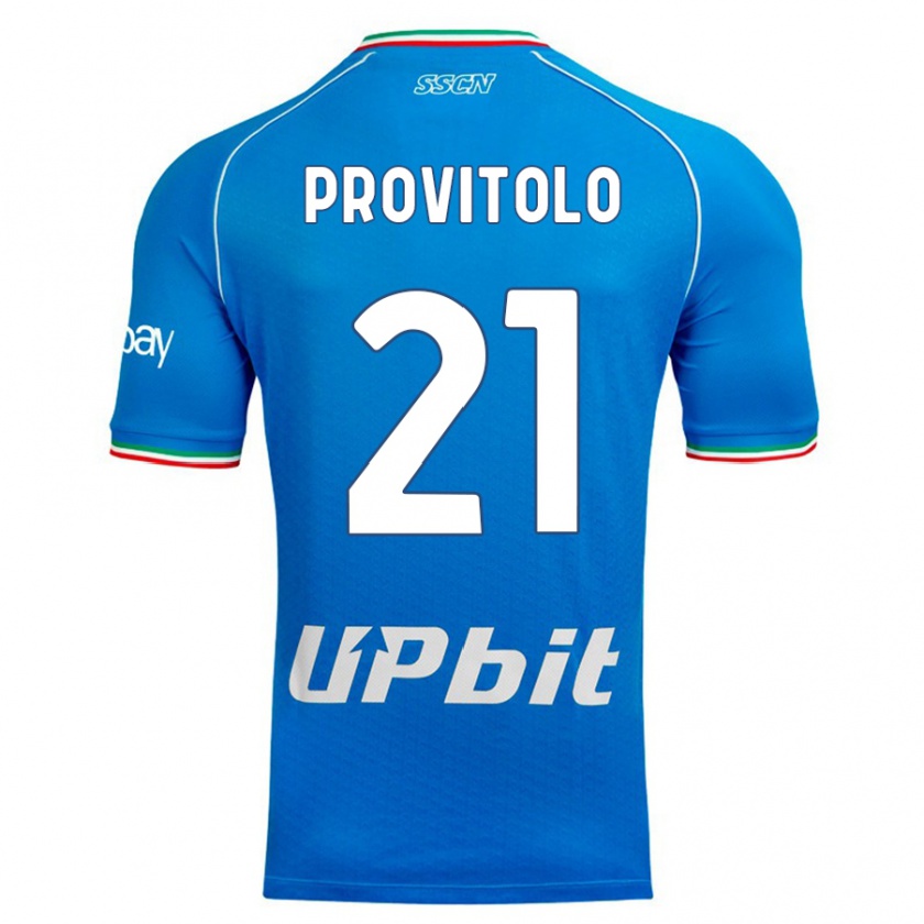 Kandiny Uomo Maglia Vincenzo Provitolo #21 Cielo Blu Kit Gara Home 2023/24 Maglietta