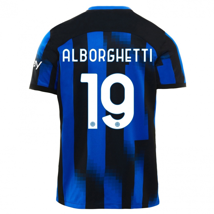 Kandiny Herren Lisa Alborghetti #19 Schwarz Blau Heimtrikot Trikot 2023/24 T-Shirt Österreich