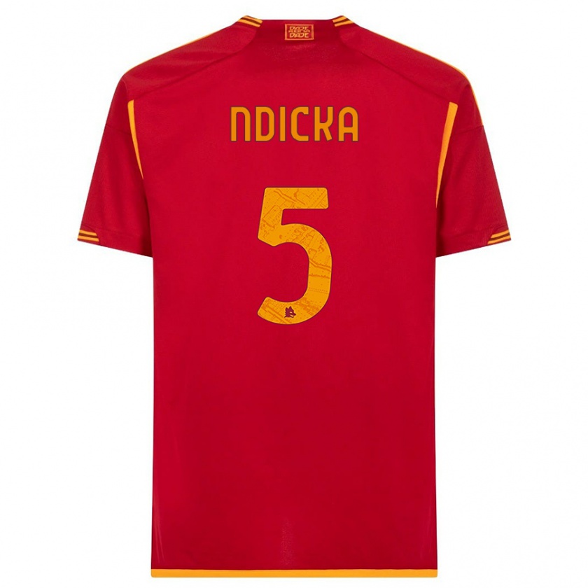 Kandiny Heren Evan Ndicka #5 Rood Thuisshirt Thuistenue 2023/24 T-Shirt België