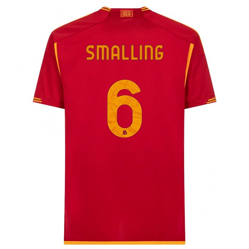 Kandiny Hombre Camiseta Chris Smalling #6 Rojo 1ª Equipación 2023/24 La Camisa