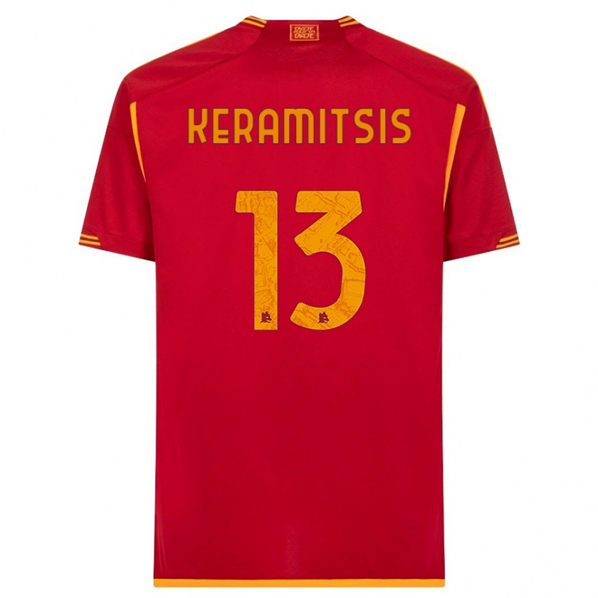 Kandiny Hombre Camiseta Dimitrios Keramitsis #13 Rojo 1ª Equipación 2023/24 La Camisa