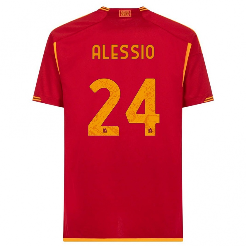 Kandiny Hombre Camiseta Filippo Alessio #24 Rojo 1ª Equipación 2023/24 La Camisa