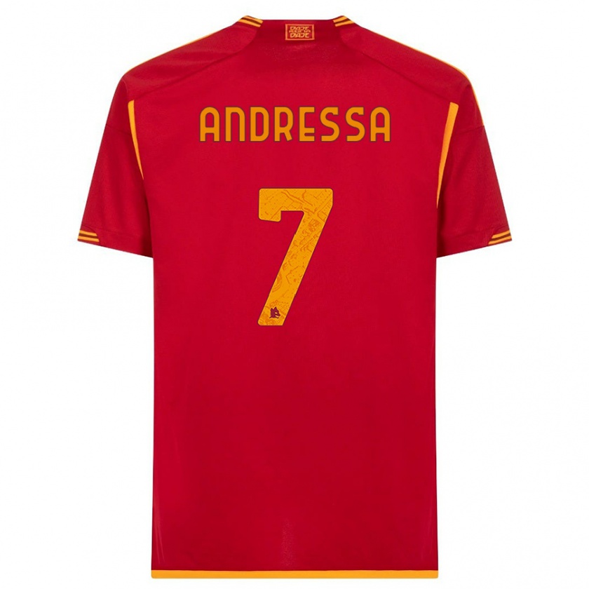 Kandiny Hombre Camiseta Andressa #7 Rojo 1ª Equipación 2023/24 La Camisa