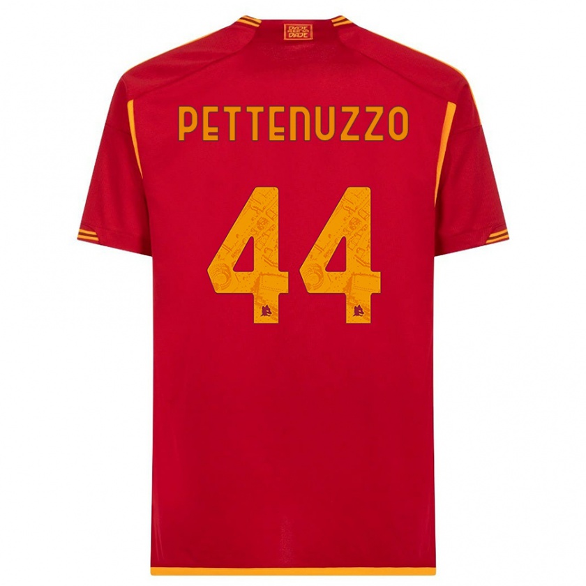 Kandiny Hombre Camiseta Tecla Pettenuzzo #44 Rojo 1ª Equipación 2023/24 La Camisa