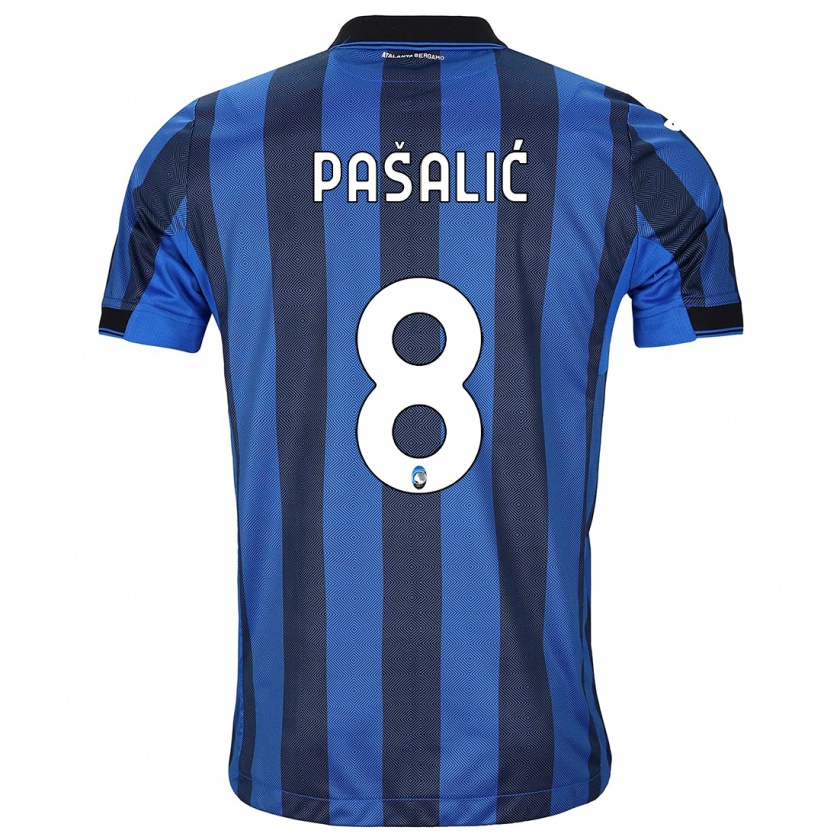 Kandiny Heren Mario Pasalic #8 Zwart Blauw Thuisshirt Thuistenue 2023/24 T-Shirt België