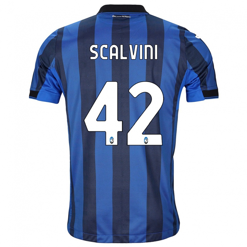 Kandiny Herren Giorgio Scalvini #42 Schwarz Blau Heimtrikot Trikot 2023/24 T-Shirt Österreich